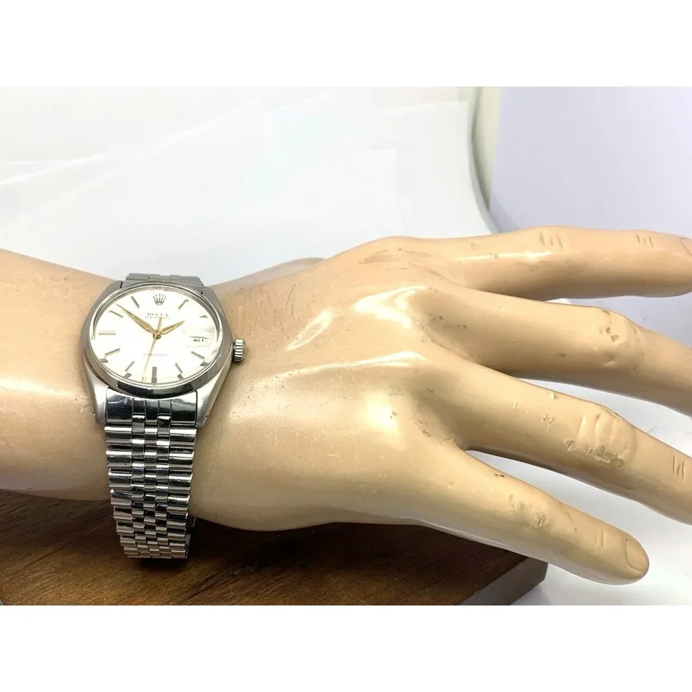 Rolex OysterDate Men's Watch 6694 Swiss Mechanical 60's Silver Stainless Steel